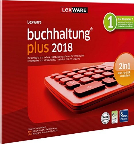 Lexware buchhaltung 2018 plus-Version in frustfreier Verpackung (Jahreslizenz) | Einfache Buchhaltungs-Software für Freiberufler| Handwerker und Vereine | Kompatibel mit Windows 7 oder aktueller