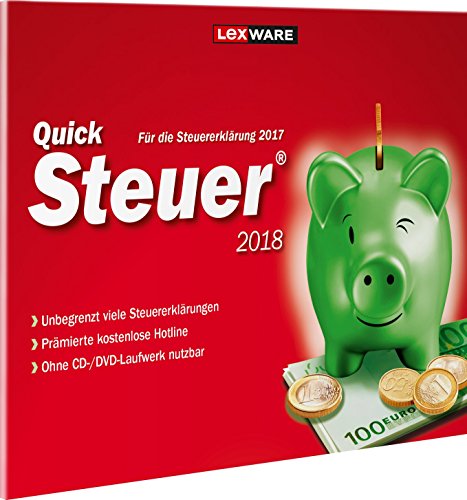 Lexware QuickSteuer 2018|in frustfreier Verpackung|Einfache und schnelle Steuererklärungs-Software für Arbeitnehmer, Familien, Vermieter, Studenten und Rentner|Kompatibel mit Windows 7 o. aktueller
