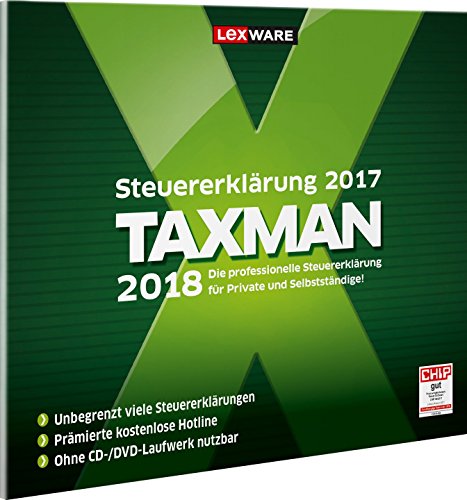 Lexware Taxman 2018|in frustfreier Verpackung|Übersichtliche Steuererklärungssoftware für Arbeitnehmer, Familien, Studenten und im Ausland Beschäftigte|Kompatibel mit Windows 7 oder aktueller